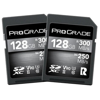 ProGrade Digital 128GB SDXC UHS-II 300MB/s Cobalt Memory Card (2 Pack) - V90