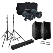 Elinchrom ELC 500/500 Softbox To Go Kit + Stands
