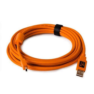 Tether Tools TetherPro USB 2 Male to Mini-B 5-Pin 4.6m - Hi-Vis Orange