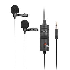 BOYA BY-M1DM Dual Omni-directional Lavalier Mic