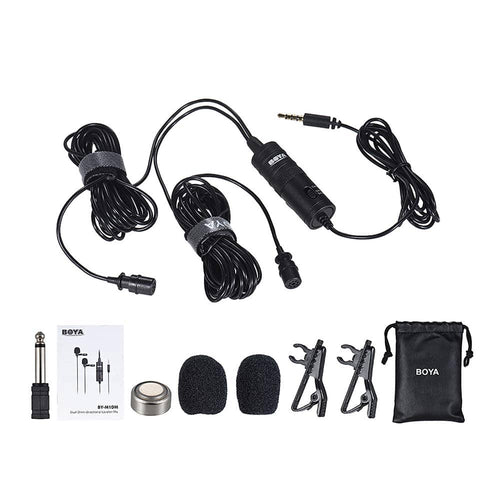 BOYA BY-M1DM Dual Omni-directional Lavalier Mic