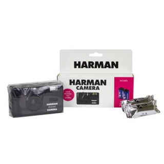 Ilford Harman Reusable 35mm Camera with Flash & 2 x Kentmere Pan 400 Film
