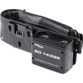 Anton Bauer Belt Battery SO-14/28R Dual voltage snap-on holds 2x Gold Mount batteries