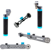 Kondor Blue Rosette Arms Grips & Clamp Bundle
