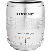Lensbaby Velvet 85mm f/1.8 Lens for Fujifilm X (Silver)