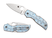 Spyderco Chaparral Blue Stepped Titanium CTS XHP - Plain Blade