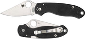 Spyderco Para 3 G-10 Black Plain Blade