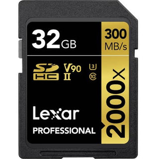 Lexar Professional Gold 32GB SDXC UHS-II 300MB/s Memory Card - V90