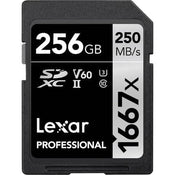 Lexar Professional Silver 256GB SDXC 250MB/s UHS-II Memory Card - V60