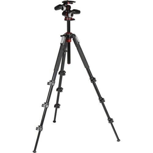 Manfrotto MK190XPRO4-3W 190 Aluminium 4-Section Tripod with Head