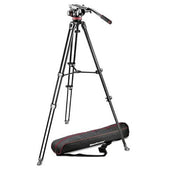 Manfrotto MVK502AM-1 Professional Aluminium Fluid Video System with Telescopic Twin