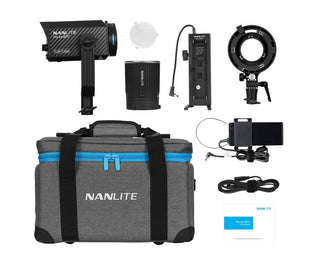 Nanlite Forza 60C RGBLAC LED Spotlight with Battery Handle and Bowens adaptor