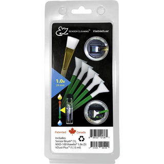 VisibleDust EZ Sensor Cleaning Kit PLUS with VDust Plus, 5 x Green 1.0x Vswabs and Sensor Brush