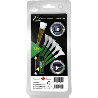 VisibleDust EZ Sensor Cleaning Kit PLUS with Sensor Clean, 5 x Green 1.6x Vswabs and Sensor Brush