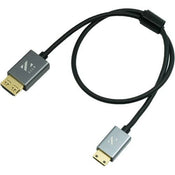 ZILR 4Kp60 Hyper Thin High Speed HDMI Secure Cable with Mini Connector (45cm /17.7