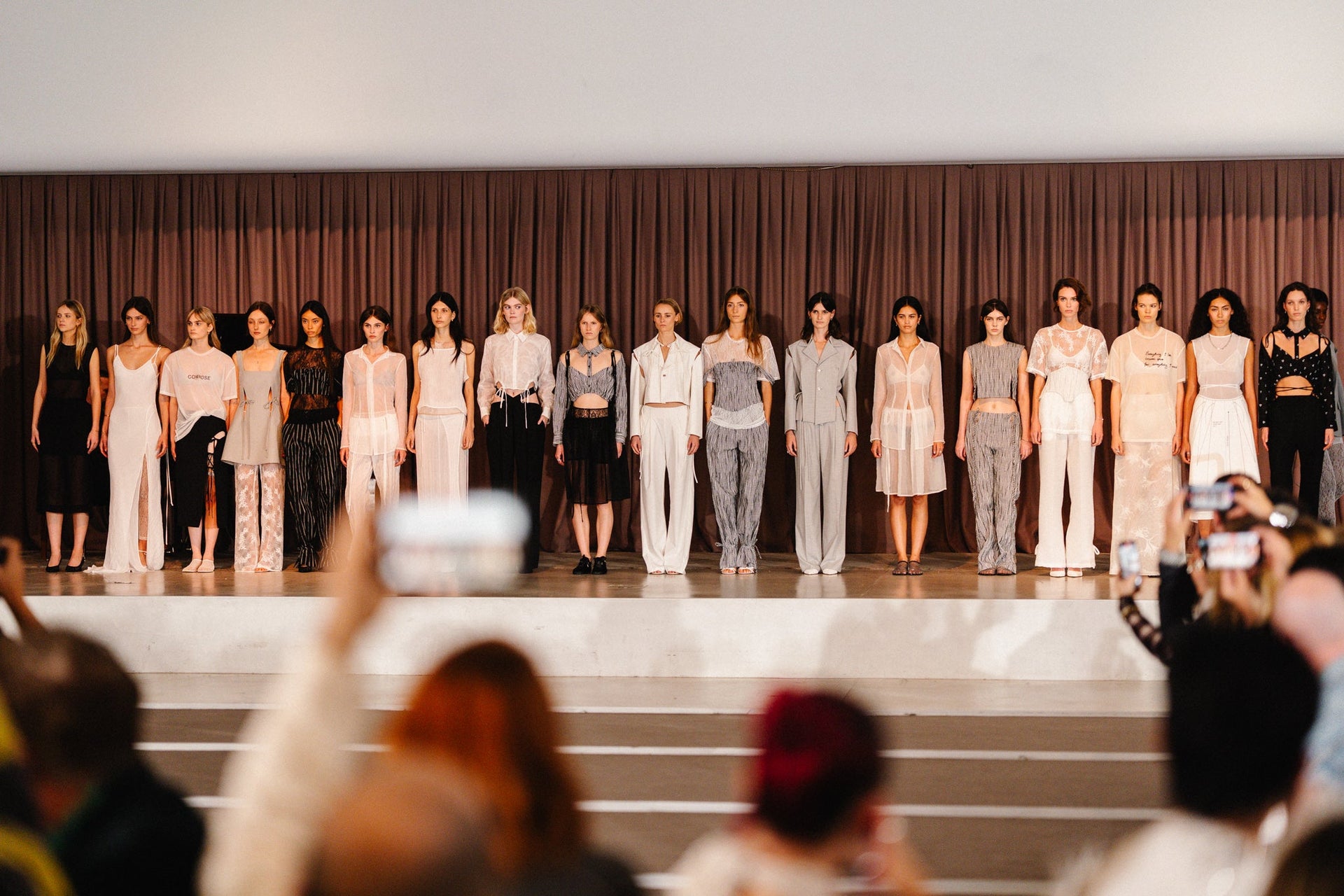 Models on stage at Karla Spetics show