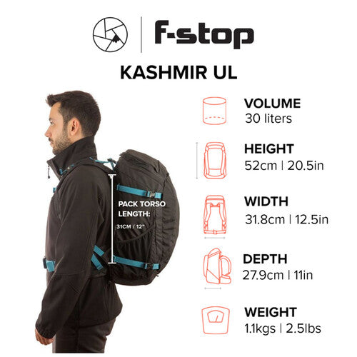 F-stop Kashmir UL Black/ Blue Day Back Packs