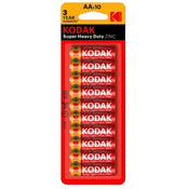 Kodak Batteries Super Heavy Duty Zinc AA 10 Pack