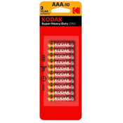 Kodak Batteries Super Heavy Duty Zinc AAA 10 Pack