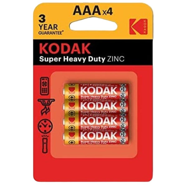 Kodak Batteries Super Heavy Duty Zinc AAA 4 Pack
