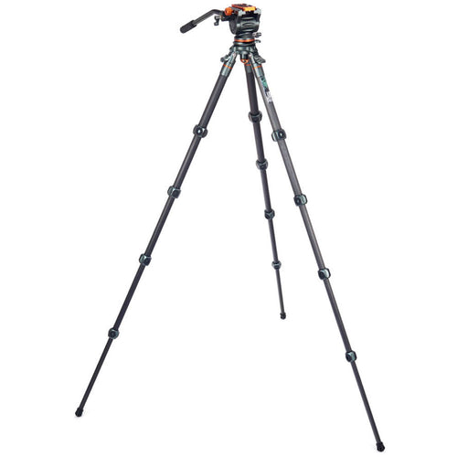 3 Legged Thing Jay Carbon Fiber Tripod with Quick Leveling Base & AirHed Cine-A Fluid Head System