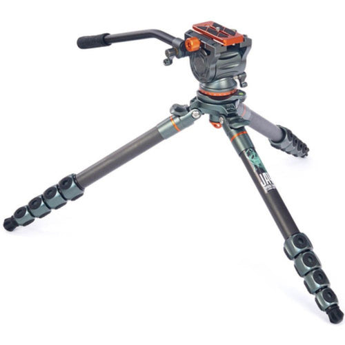 3 Legged Thing Jay Carbon Fiber Tripod with Quick Leveling Base & AirHed Cine-A Fluid Head System