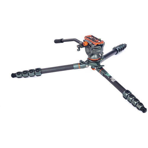 3 Legged Thing Jay Carbon Fiber Tripod with Quick Leveling Base and AirHed Cine-S Fluid Head System