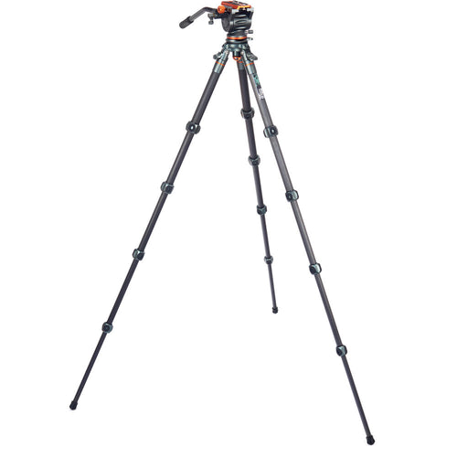 3 Legged Thing Legends Jay Carbon Fiber Tripod System with Quick Leveling Base & AirHed Cine-V Fluid Head