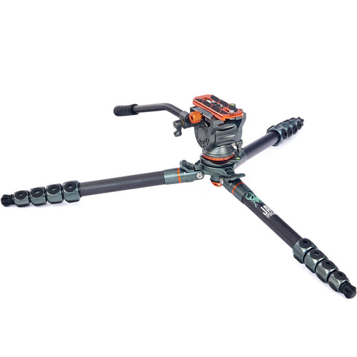 3 Legged Thing Legends Jay Carbon Fiber Tripod System with Quick Leveling Base & AirHed Cine-V Fluid Head