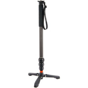 3 Legged Thing Lance 4-Section Carbon Fiber Monopod with DocZ Foot Stabilizer Kit - Darkness