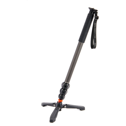 3 Legged Thing Lance 4-Section Carbon Fiber Monopod with DocZ Foot Stabilizer Kit - Darkness