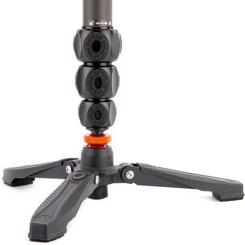 3 Legged Thing Lance 4-Section Carbon Fiber Monopod with DocZ Foot Stabilizer Kit - Darkness