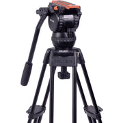 Miller Versa CXV2 Head, Toggle 75 2-Stage Alloy Tripod, Mid-Level Spreader, Rubber Feet & Soft Case Kit