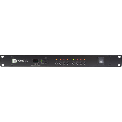 RF Venue 4 Zone - Antenna Combiner for Wireless Mic Receivers (470 - 960 MHz)