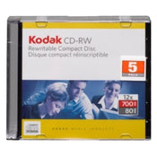 Kodak Media CD-RW Individual Cases 700MB 52X 5 Pack