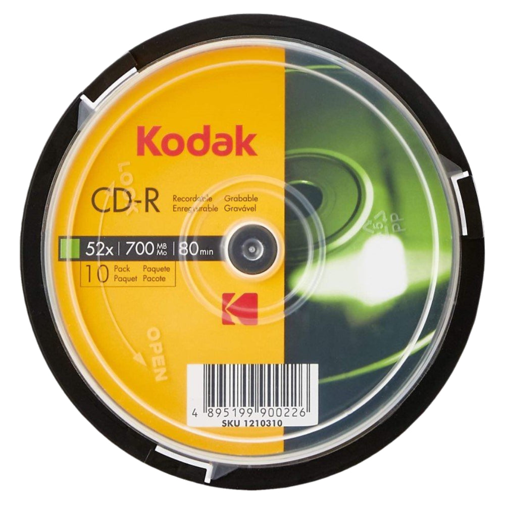 Kodak Media CD-R Spindle 700MB 52X 10 Pack
