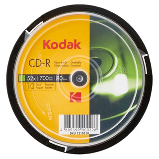 Kodak Media CD-R Spindle 700MB 52X 10 Pack