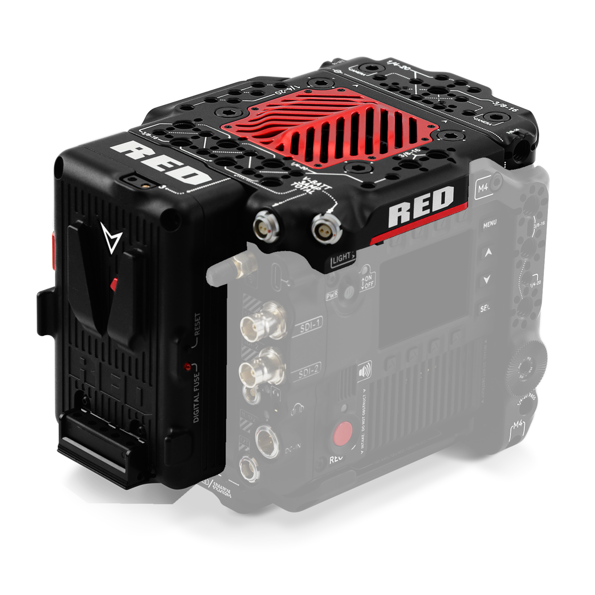 V Top Accessory RED V-RAPTOR Tactical Top Plate with Battery Adapter (V-Lock) – Georges ...