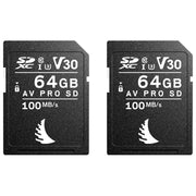 Angelbird MatchPack AV PRO 64GB SDXC UHS-I 100MB/s Memory Card for Canon (2 Pack) - V30