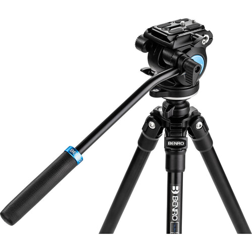 Benro Aluminium Tripod with S2 PRO 60mm Flat Base Video Head