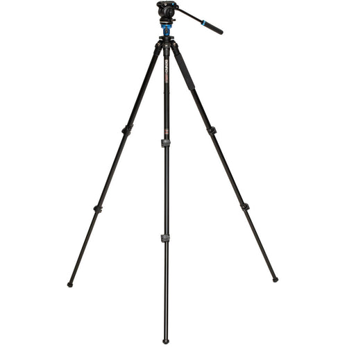 Benro Aluminium Tripod with S2 PRO 60mm Flat Base Video Head