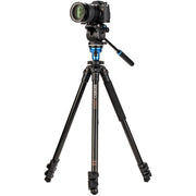 Benro Aluminium Tripod with S2 PRO 60mm Flat Base Video Head