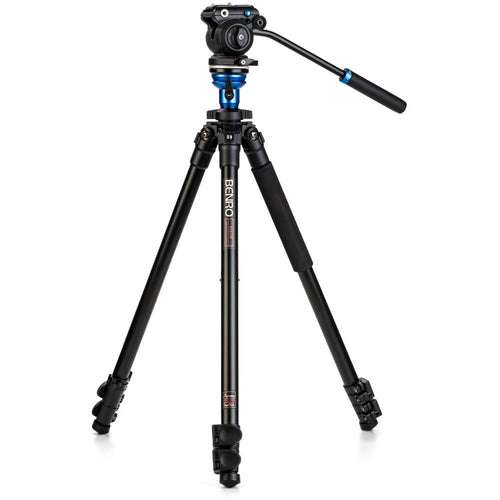 Benro Aluminium Tripod with S2 PRO 60mm Flat Base Video Head