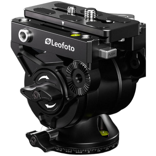 Leofoto BV-10L 60mm Base Lever Release Video Fluid Head with Arca PU-90 Plate