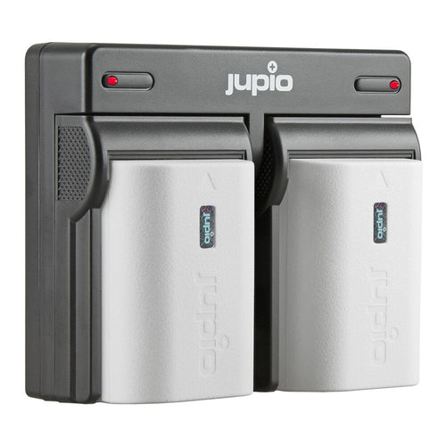 Jupio Canon Value Pack: 2 x LP-E6NH Ultra Batteries & Dual Charger
