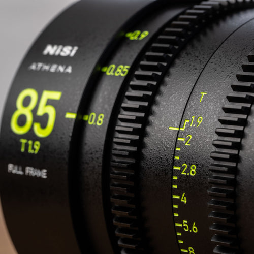 NiSi ATHENA PRIME Full Frame Cinema Lens Kit with 5 Lenses 14mm T2.4, 25mm T1.9, 35mm T1.9, 50mm T1.9, 85mm T1.9 + Hard Case (RF Mount)