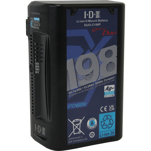 IDX 193Wh Li-ion V-Mount Battery with 2 x D-Taps & 1 x USB-C