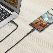 Bonelk Long-Life Easy Grip USB-C to USB-C Cable, 100W (Black)