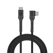 Bonelk Long-Life Easy Grip USB-C to USB-C Right Angle Cable, 100W (Black)