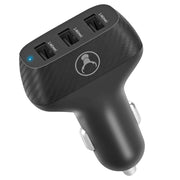 Bonelk Carbon Series Car Charger - 3 x USB-A, 36W (Black)